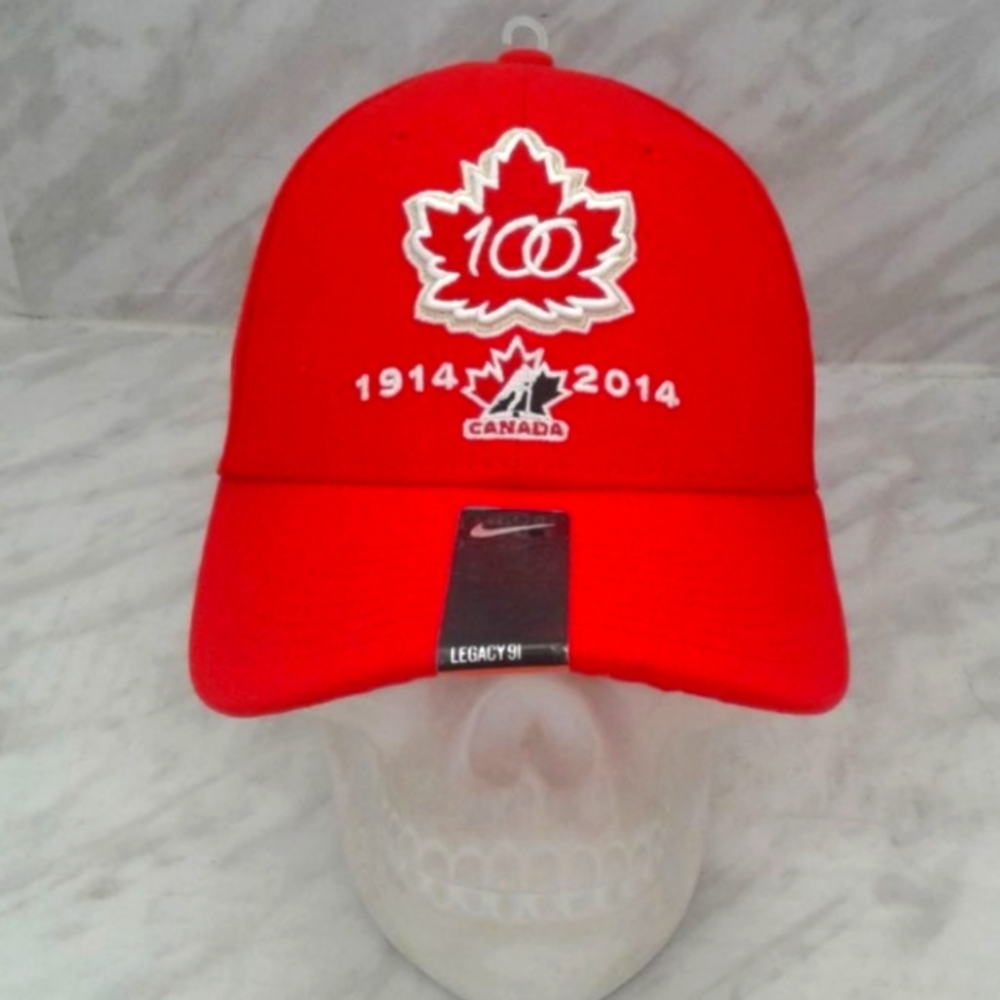 NWT Nike Canada Hockey Team cap hat 100 years legacy91 dri fit OSFM UNISEX